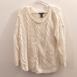 White knit sweater